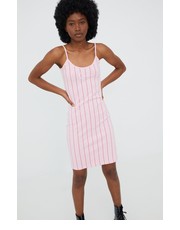 Sukienka sukienka kolor różowy mini dopasowana - Answear.com Karl Kani