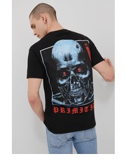 T-shirt - koszulka męska t-shirt bawełniany x Terminator kolor czarny z nadrukiem - Answear.com Primitive