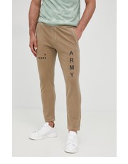Spodnie męskie spodnie dresowe męskie kolor beżowy z nadrukiem - Answear.com Manuel Ritz