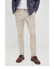 Spodnie męskie spodnie męskie kolor beżowy dopasowane - Answear.com Manuel Ritz