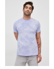 T-shirt - koszulka męska t-shirt bawełniany kolor fioletowy z nadrukiem - Answear.com Manuel Ritz