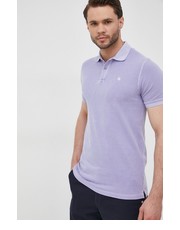 T-shirt - koszulka męska polo męski kolor fioletowy gładki - Answear.com Manuel Ritz