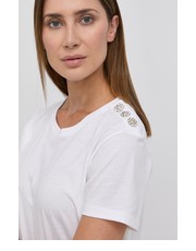 Bluzka t-shirt bawełniany kolor biały - Answear.com Custommade