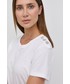 Bluzka Custommade t-shirt bawełniany kolor biały