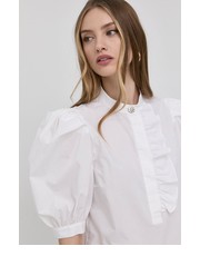Bluzka bluzka bawełniana damska kolor biały gładka - Answear.com Custommade