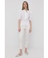 Bluzka Custommade bluzka bawełniana damska kolor biały gładka