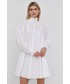 Sukienka Custommade sukienka bawełniana kolor biały mini oversize