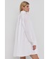 Sukienka Custommade sukienka bawełniana kolor biały mini oversize