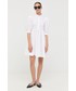 Sukienka Custommade sukienka bawełniana kolor biały mini rozkloszowana