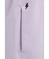 Spodnie Ocay Szorty bawełniane damskie kolor fioletowy gładkie high waist