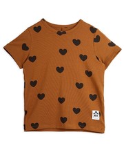 Koszulka t-shirt dziecięcy kolor brązowy - Answear.com Mini Rodini