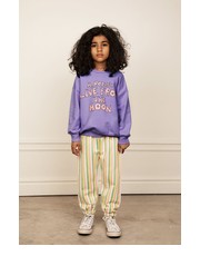 Bluza bluza bawełniana dziecięca kolor fioletowy z nadrukiem - Answear.com Mini Rodini