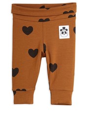 Spodnie spodnie dresowe dziecięce kolor brązowy wzorzyste - Answear.com Mini Rodini