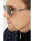 Okulary Gucci okulary przeciwsłoneczne męskie kolor srebrny