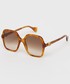 Okulary Gucci okulary przeciwsłoneczne damskie kolor brązowy