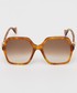 Okulary Gucci okulary przeciwsłoneczne damskie kolor brązowy