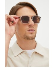 Okulary okulary przeciwsłoneczne męskie kolor beżowy - Answear.com Mcq