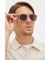 Okulary Mcq okulary przeciwsłoneczne męskie kolor beżowy