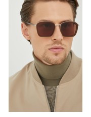Okulary okulary przeciwsłoneczne męskie kolor brązowy - Answear.com Mcq