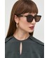 Okulary Bottega Veneta okulary przeciwsłoneczne damskie kolor brązowy