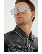 Okulary okulary przeciwsłoneczne męskie kolor srebrny - Answear.com Bottega Veneta