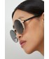Okulary Jimmy Choo okulary przeciwsłoneczne damskie kolor czarny