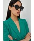Okulary Jimmy Choo okulary przeciwsłoneczne damskie kolor czarny