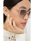 Okulary Jimmy Choo okulary przeciwsłoneczne damskie kolor beżowy