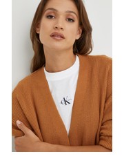 Sweter kardigan damski kolor brązowy lekki - Answear.com Selected Femme