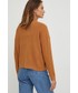Sweter Selected Femme kardigan damski kolor brązowy lekki