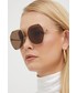 Okulary Alexander Mcqueen Alexander McQueen okulary przeciwsłoneczne damskie kolor złoty