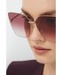 Okulary Alexander Mcqueen Alexander McQueen okulary przeciwsłoneczne damskie kolor złoty
