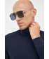 Okulary Alexander Mcqueen Alexander McQueen okulary przeciwsłoneczne męskie kolor granatowy