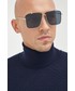Okulary Alexander Mcqueen Alexander McQueen okulary przeciwsłoneczne męskie kolor granatowy