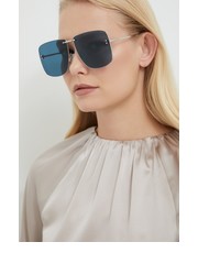 Okulary Alexander McQueen okulary przeciwsłoneczne kolor srebrny - Answear.com Alexander Mcqueen