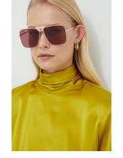 Okulary Alexander McQueen okulary przeciwsłoneczne kolor złoty - Answear.com Alexander Mcqueen