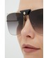 Okulary Alexander Mcqueen Alexander McQueen okulary przeciwsłoneczne kolor złoty
