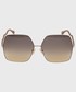Okulary Chloe Chloé okulary przeciwsłoneczne damskie kolor brązowy