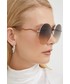 Okulary Chloe Chloé okulary przeciwsłoneczne damskie kolor beżowy