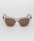 Okulary Saint Laurent okulary przeciwsłoneczne damskie kolor beżowy