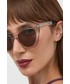 Okulary Saint Laurent okulary przeciwsłoneczne damskie kolor beżowy
