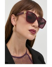 Okulary okulary przeciwsłoneczne damskie kolor fioletowy - Answear.com Balenciaga