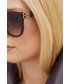 Okulary Balenciaga okulary przeciwsłoneczne damskie kolor fioletowy