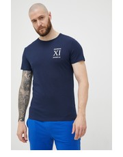 T-shirt - koszulka męska t-shirt bawełniany kolor granatowy z nadrukiem - Answear.com Bikkembergs