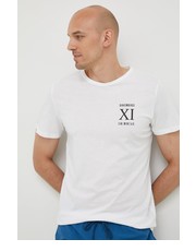T-shirt - koszulka męska t-shirt bawełniany kolor biały z nadrukiem - Answear.com Bikkembergs