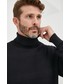 Sweter męski Selected Homme sweter bawełniany męski kolor czarny lekki z golferm