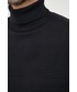 Sweter męski Selected Homme sweter bawełniany męski kolor czarny lekki z golferm