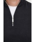 Sweter męski Selected Homme sweter bawełniany męski kolor czarny lekki z półgolfem