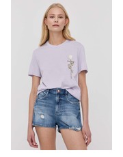 Bluzka Miss Sixty t-shirt bawełniany kolor fioletowy - Answear.com MISS SIXTY