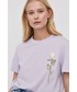 Bluzka MISS SIXTY Miss Sixty t-shirt bawełniany kolor fioletowy